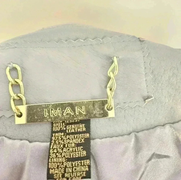 Stunning Women's Gray Quilted 100% Leather Moto Jacket - Size Small - Picture 14 of 15